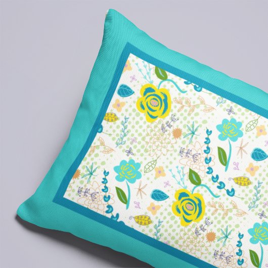 手描きフローラ枕 枕カバー
