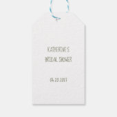 手描きフローラ植物落書きブライダルシャワー ギフトタグ (裏面)