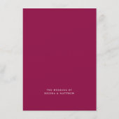 手描きフローラ紫モノグラム結婚クレスト メニュー (裏面)