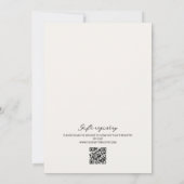 手描きフローラ骨壷Something Blueブライダルシャワー 招待状 (裏面)