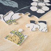 手描きフローラ、シームレスパタ芸術的ーン。 ジグソーパズル (側面)