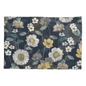 手描きフローラ、シームレスパタ芸術的ーン。 枕カバー (裏面)