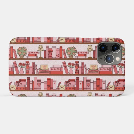 手描きブックラバーパターン Case-Mate iPhoneケース (裏面(横))