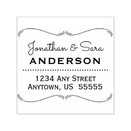 手描きブラケットフレーム差出人住所 セルフインキングスタンプ