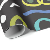 手描きブラシ抽象芸術パターン，ジグザグ，線 ラッピングペーパー (ロールコーナー)