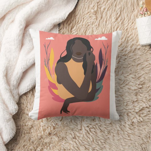 手描きブラック認識度デイコンセプトおもしろい1/3 クッション (ブランケット)