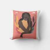 手描きブラック認識度デイコンセプトおもしろい1/3 クッション (正面)