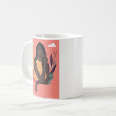 手描きブラック認識度デイコンセプトおもしろい1/3 コーヒーマグカップ (正面左)