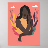 手描きブラック認識度デイコンセプトおもしろい1/3 ポスター (正面)