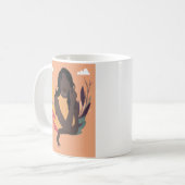 手描きブラック認識度デイコンセプトおもしろい2/3 コーヒーマグカップ (正面左)