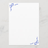 手描きブルーの結婚旅程スケジュールへようこそ プログラム (裏面)