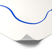 手描きブルーブライダルブランチ歓迎サイン ポスター (角)