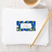 '手描きブルーベリーパターン'ラベル ラベル (インサイチュ)