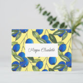 手描きブルーベリーパターン (スタンド正面)