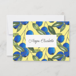 手描きブルーベリーパターン