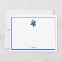 手描きブルーベリー ノートカード