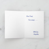 手描きブーケ花嫁プロポーザルのカード 招待状 (内部)