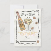 手描きプレスコ&花びらおむつラッフルシャワー 招待状 (正面)