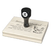 手描きヘンファミリーファームフレッシュエッグカートン ラバースタンプ (スタンプ)