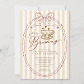 手描きベビーは醸造ベビーシャワー 招待状 (正面)