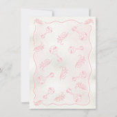 手描きベビーボトルベビーシャワー 招待状 (裏面)