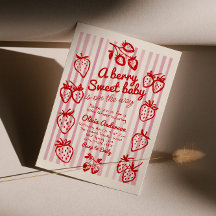 手描きベリーイチゴDiy女の子ベビーシャワー