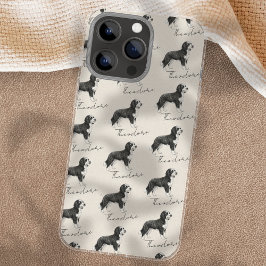 手描きペット肖像画 水彩ドゥードル犬 iPhone 16 PRO MAXケース