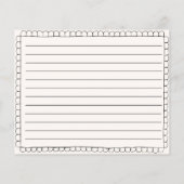 手描きホタテのドードルシャワーレシピカード (裏面)