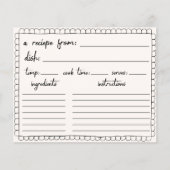 手描きホタテのドードルシャワーレシピカード (正面)