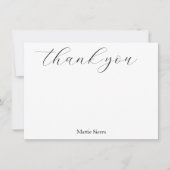 手描きホットピンク&オレンジデイジーパターン サンキューカード (正面)