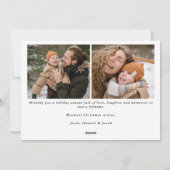 手描きホリーベリーオリーブ2写真クリスマス シーズンカード (裏面)