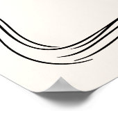 手描きボウフレームブライダルシャワーウェルカムサイン ポスター (角)