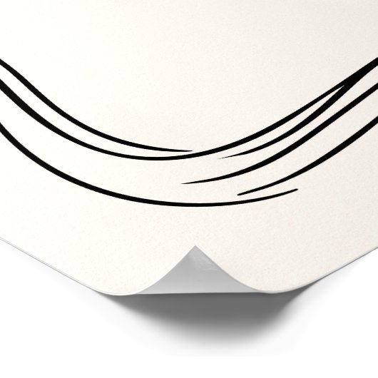 手描きボウフレームブライダルシャワーウェルカムサイン ポスター (角)