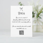 手描きボウブラック&ホワイト結婚ズ詳細 エンクロージャーカード (スタンド正面)