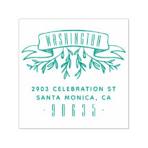 手描きボタニカルバナー差出人住所