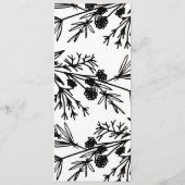 手描きボタニカル葉メニューカード メニュー (裏面)