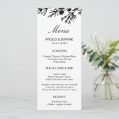 手描きボタニカル葉メニューカード メニュー (スタンド正面)