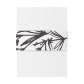 手描きボタニカル葉結婚のベリーバンド 招待状ベリーバンド (裏面例)