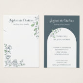 手描きボフランスのタニカルネックレス表示カード (正面&裏面)