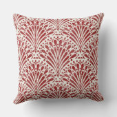 手描きボヘミアンのホタテ、クリームの上に赤 クッション (裏面)