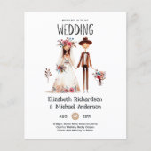 手描きボホ新郎新婦おもしろい結婚式場 (正面)