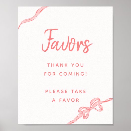 手描きボーガールベビーシャワーの好意ポスター ポスター (正面)