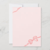 手描きボーガールベビーシャワー招待状カード 招待状 (裏面)