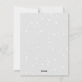 手描きポインセチアフラワーメリークリスマス シーズンカード (裏面)