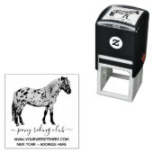 手描きポニーホースシグネチャーレタリング セルフインキングスタンプ (インサイチュ)