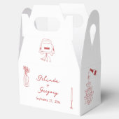 手描きマルーンイラストドードル結婚ズ フェイバーボックス (オープン)