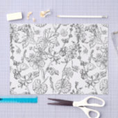 手描きマロー薬用化粧用ワイルドフラワーTi 薄葉紙 (クラフト)