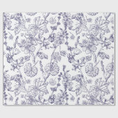 手描きマロー薬用化粧用ワイルドフラワーWr ラッピングペーパー (フラット)