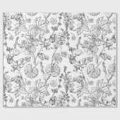 手描きマロー薬用化粧用ワイルドフラワーWr ラッピングペーパー (フラット)