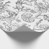 手描きマロー薬用化粧用ワイルドフラワーWr ラッピングペーパー (角)